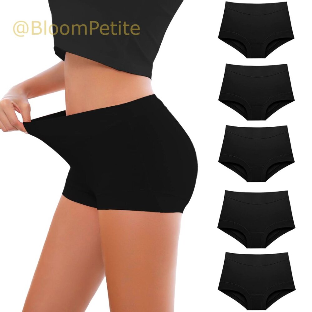 High Waisted Cotton Boy Shorts Underwear For Women - Full Coverage